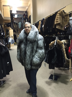 Dimitrios Furs owner Peter Dimitrios at his store (150 W. 30th St.). Photo courtesy Dimitrios Furs.